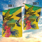 Personalized Black Jamaicans Crocodile Hummingbird Garden Flag Tropical Flowers Grunge Flag - African Pride