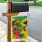 Personalized Black Jamaicans Crocodile Hummingbird Garden Flag Tropical Flowers Grunge Flag - African Pride