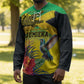 Personalized Black Jamaicans Crocodile Hummingbird Hockey Jersey Tropical Flowers Grunge Flag