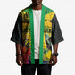 Personalized Black Jamaicans Crocodile Hummingbird Kimono Tropical Flowers Grunge Flag