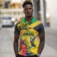 Personalized Black Jamaicans Crocodile Hummingbird Polo Shirt Tropical Flowers Grunge Flag - African Pride