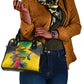 Personalized Black Jamaicans Crocodile Hummingbird Shoulder Handbag Tropical Flowers Grunge Flag - African Pride