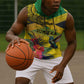 Personalized Black Jamaicans Crocodile Hummingbird Sleeveless Hoodie Tropical Flowers Grunge Flag - African Pride