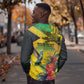 Personalized Black Jamaicans Crocodile Hummingbird Sweatshirt Tropical Flowers Grunge Flag - African Pride