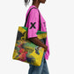Personalized Black Jamaicans Crocodile Hummingbird Tote Bag Tropical Flowers Grunge Flag