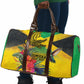 Personalized Black Jamaicans Crocodile Hummingbird Travel Bag Tropical Flowers Grunge Flag