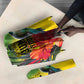 Personalized Black Jamaicans Crocodile Hummingbird Umbrella Tropical Flowers Grunge Flag
