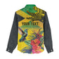 Personalized Black Jamaicans Crocodile Hummingbird Women Casual Shirt Tropical Flowers Grunge Flag - African Pride