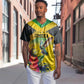 Personalized Black Jamaicans Hummingbird Baseball Jersey Tropical Flowers Grunge Flag - African Pride