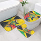 Personalized Black Jamaicans Hummingbird Bathroom Set Tropical Flowers Grunge Flag