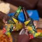 Personalized Black Jamaicans Hummingbird 4 in 1 Can Cooler Tumbler Tropical Flowers Grunge Flag - African Pride