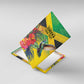 Personalized Black Jamaicans Hummingbird Canvas Wall Art Tropical Flowers Grunge Flag - African Pride