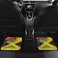 Personalized Black Jamaicans Hummingbird Car Mats Tropical Flowers Grunge Flag - African Pride