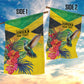 Personalized Black Jamaicans Hummingbird Garden Flag Tropical Flowers Grunge Flag - African Pride