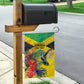 Personalized Black Jamaicans Hummingbird Garden Flag Tropical Flowers Grunge Flag - African Pride