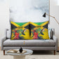 Personalized Black Jamaicans Hummingbird Pillow Cover Tropical Flowers Grunge Flag