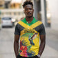 Personalized Black Jamaicans Hummingbird Polo Shirt Tropical Flowers Grunge Flag - African Pride