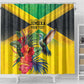 Personalized Black Jamaicans Hummingbird Shower Curtain Tropical Flowers Grunge Flag - African Pride