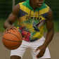 Personalized Black Jamaicans Hummingbird Sleeveless Zip Hoodie Tropical Flowers Grunge Flag - African Pride