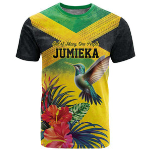 Personalized Black Jamaicans Hummingbird T shirt Tropical Flowers Grunge Flag - African Pride