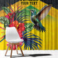 Personalized Black Jamaicans Hummingbird Window Curtain Tropical Flowers Grunge Flag - African Pride