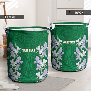 Custom Algeria Iris Floral Green Laundry Basket Africa Women’s Football Champion Series 2026
