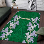 Custom Algeria Iris Floral Green Area Rug Africa Women’s Football Champion Series 2026