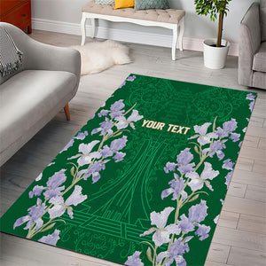Custom Algeria Iris Floral Green Area Rug Africa Women’s Football Champion Series 2026