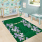 Custom Algeria Iris Floral Green Area Rug Africa Women’s Football Champion Series 2026