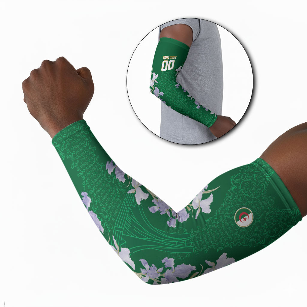Custom Algeria Iris Floral Green Arm Sleeves Africa Women’s Football Champion Series 2026
