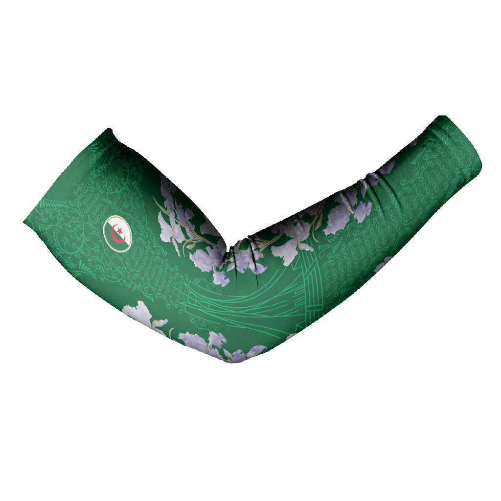 Custom Algeria Iris Floral Green Arm Sleeves Africa Women’s Football Champion Series 2026