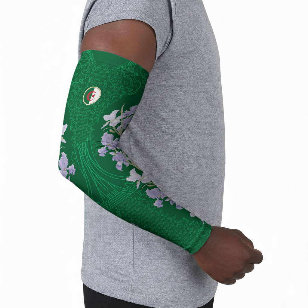 Custom Algeria Iris Floral Green Arm Sleeves Africa Women’s Football Champion Series 2026