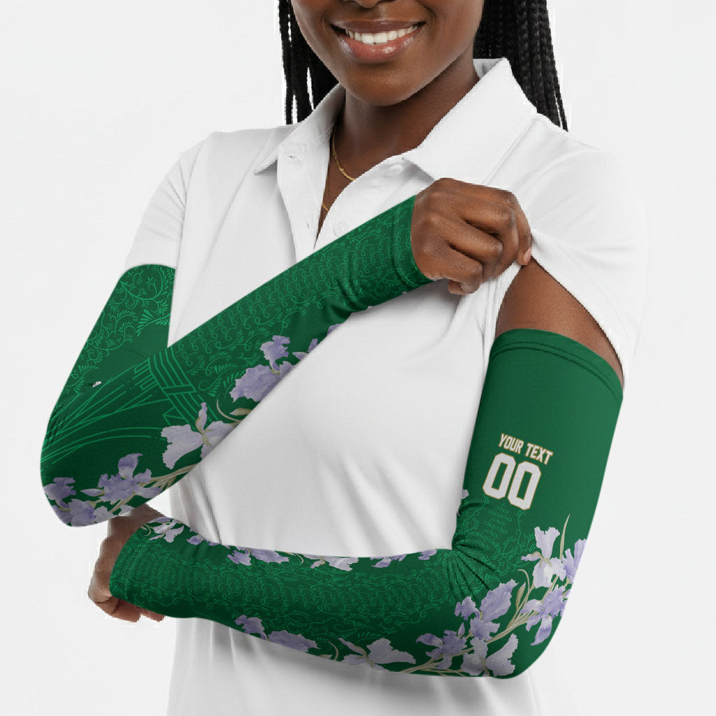 Custom Algeria Iris Floral Green Arm Sleeves Africa Women’s Football Champion Series 2026