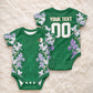 Custom Algeria Iris Floral Green Baby Onesie Africa Women’s Football Champion Series 2026