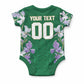 Custom Algeria Iris Floral Green Baby Onesie Africa Women’s Football Champion Series 2026