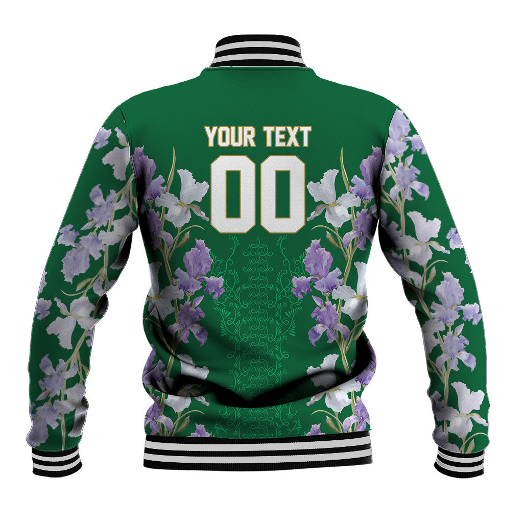 Custom Algeria Iris Floral Green Baseball Jacket Africa Women’s Football Champion Series 2026