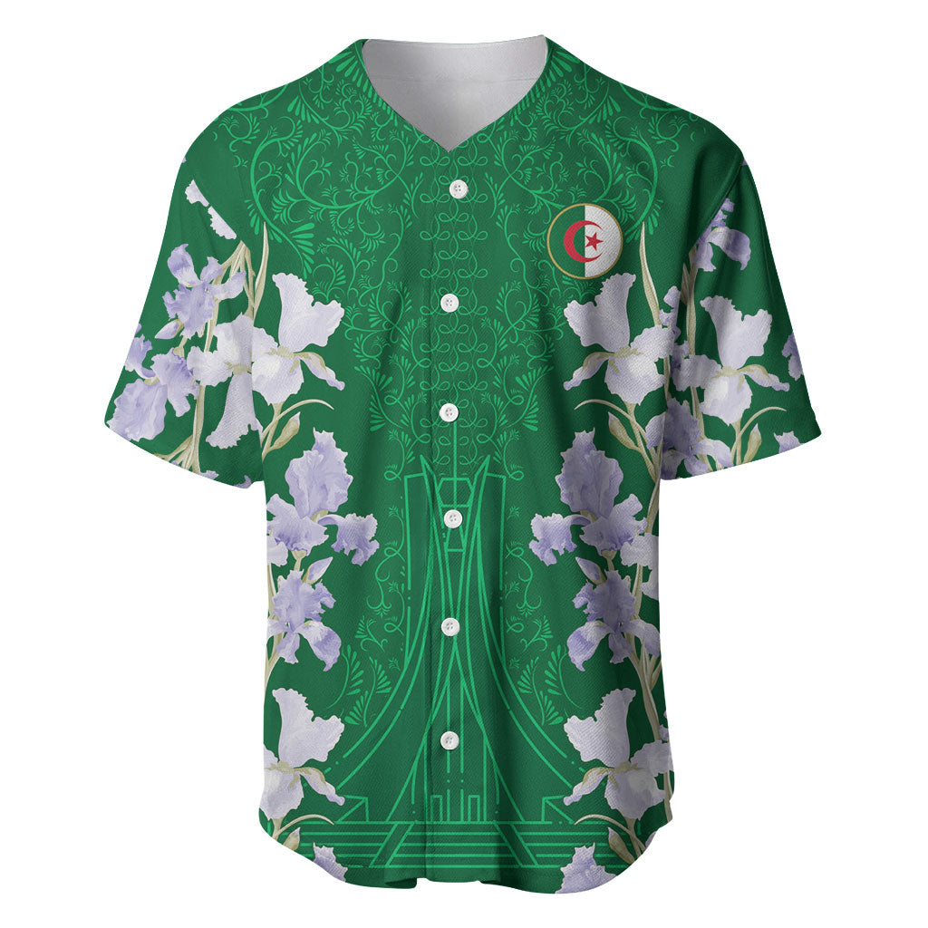 Custom Algeria Iris Floral Green Baseball Jersey Africa Women’s Football Champion Series 2026
