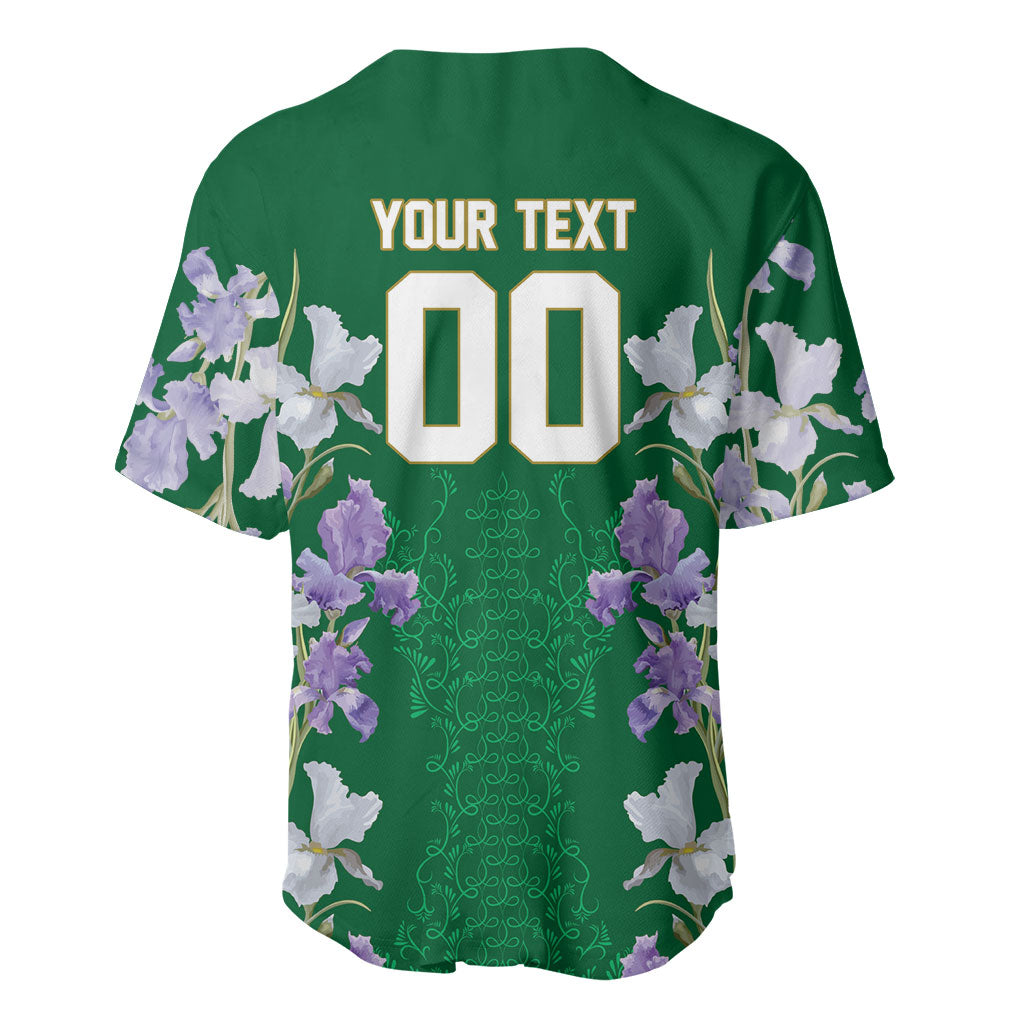 Custom Algeria Iris Floral Green Baseball Jersey Africa Women’s Football Champion Series 2026