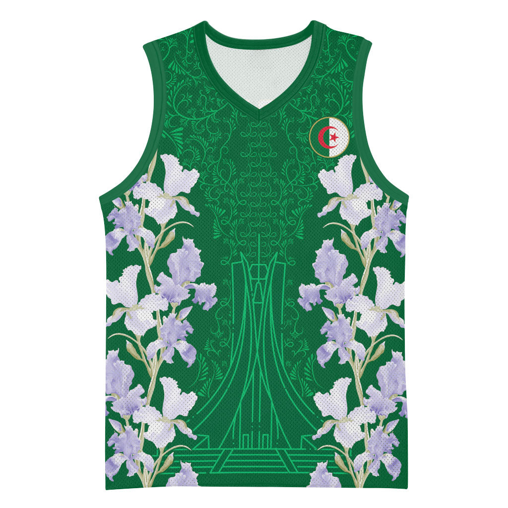 Custom Algeria Iris Floral Green Basketball Jersey Africa Women’s Football Champion Series 2026