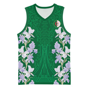 Custom Algeria Iris Floral Green Basketball Jersey Africa Women’s Football Champion Series 2026