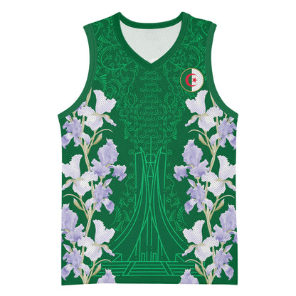 Custom Algeria Iris Floral Green Basketball Jersey Africa Women’s Football Champion Series 2026