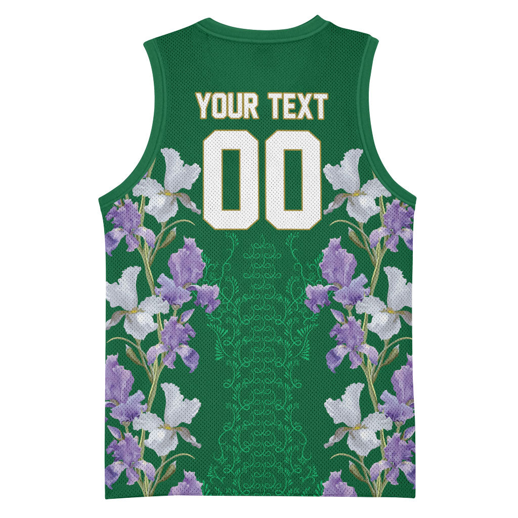 Custom Algeria Iris Floral Green Basketball Jersey Africa Women’s Football Champion Series 2026