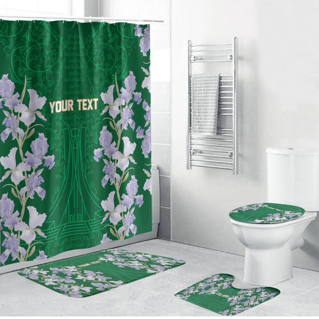Custom Algeria Iris Floral Green Bathroom Set Africa Women’s Football Champion Series 2026