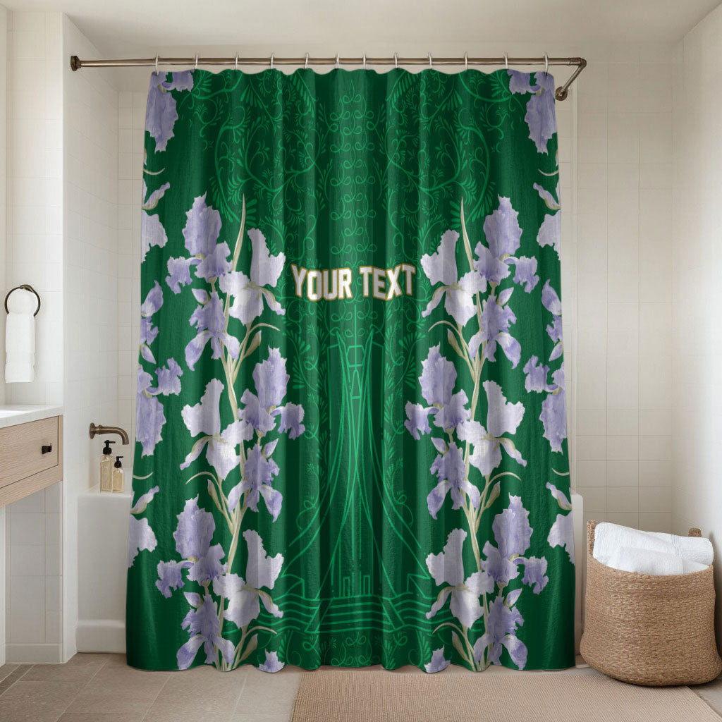 Custom Algeria Iris Floral Green Bathroom Set Africa Women’s Football Champion Series 2026