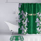 Custom Algeria Iris Floral Green Bathroom Set Africa Women’s Football Champion Series 2026