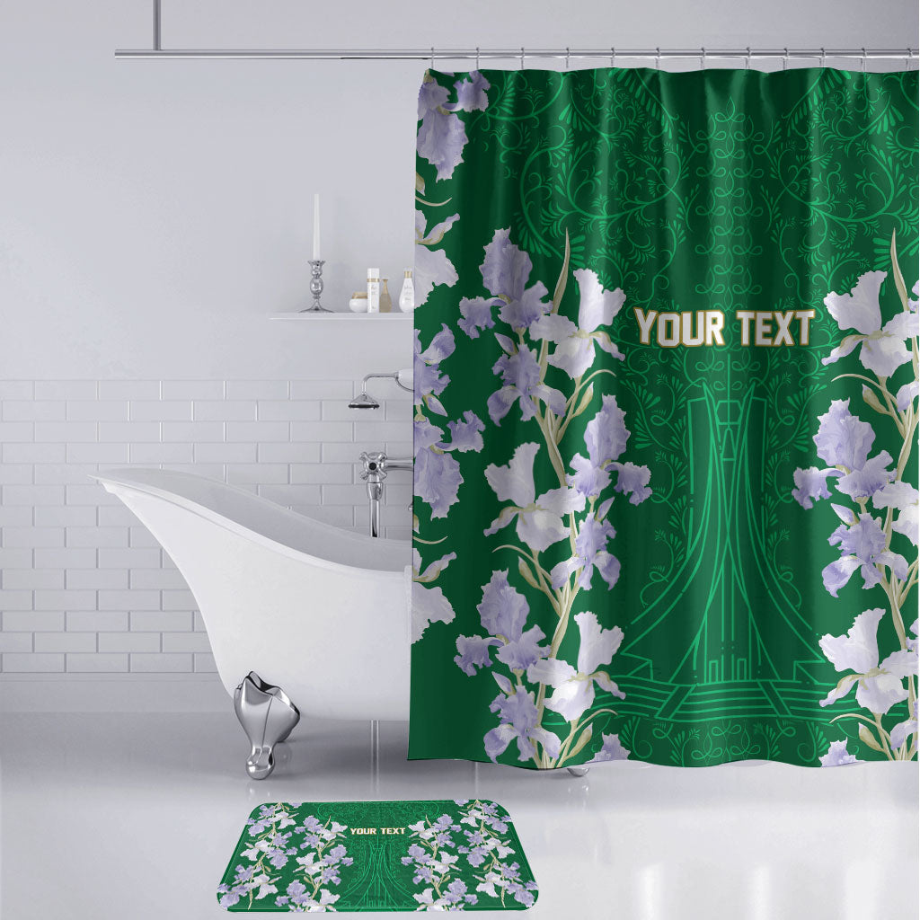 Custom Algeria Iris Floral Green Bathroom Set Africa Women’s Football Champion Series 2026