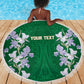 Custom Algeria Iris Floral Green Beach Blanket Africa Women’s Football Champion Series 2026