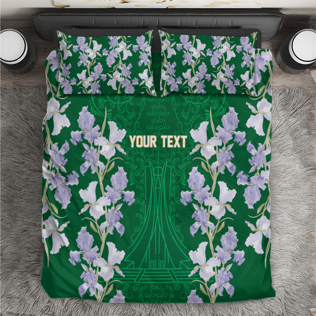 Custom Algeria Iris Floral Green Bedding Set Africa Women’s Football Champion Series 2026