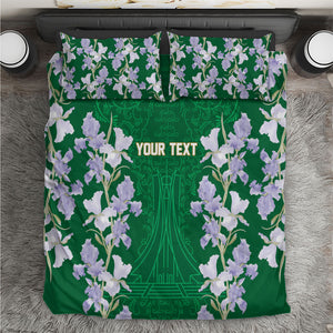 Custom Algeria Iris Floral Green Bedding Set Africa Women’s Football Champion Series 2026