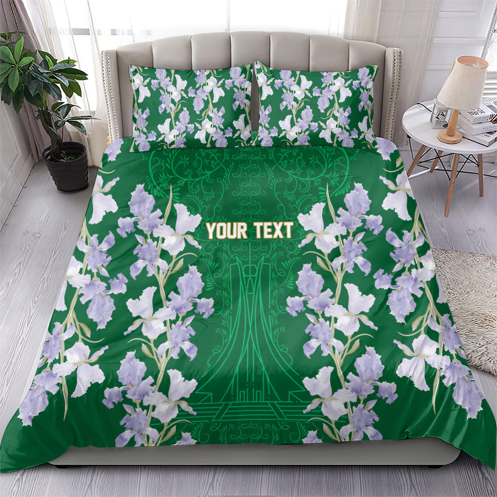 Custom Algeria Iris Floral Green Bedding Set Africa Women’s Football Champion Series 2026